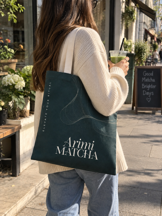 Daily Tote Bag – Reusable Shopping Bag, Everyday Canvas Tote for Work, Gym & Travel, Matcha Lover Gift